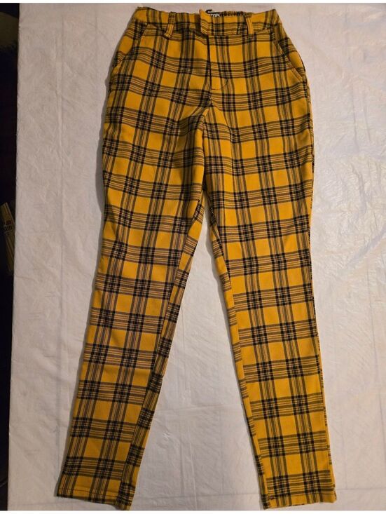 Hot Topic Pants - Hot Topic Yellow Plaid Pants XS Y2K Emo Punk Grunge Goth